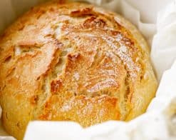 Artisan Bread in a dutch oven pot | cafedelites.com